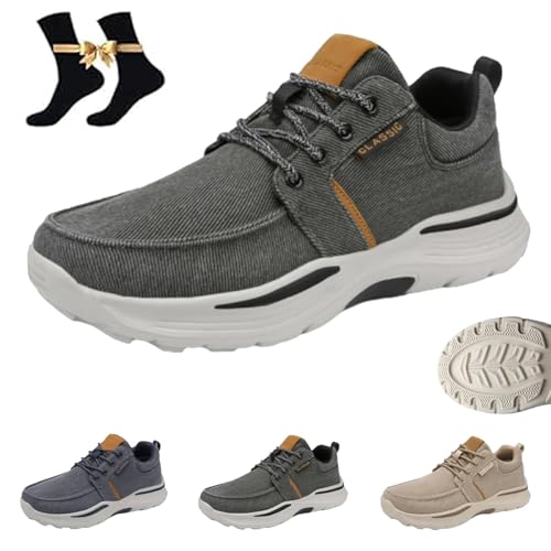 Ideacloth Orthopedic Shoes for Men,Men's Orthopedic Outdoor Slip-On Loafers Walking Shoes,Comfortable Light Outdoor Sneakers Platform Non Slip Fashion Sneakers