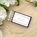 Hand Drawn Wedding Matches, Personalized Matches for Wedding Favors - Custom Wedding Matches, Mediterranean Floral (Set of 50 Matchboxes) (Black Box)