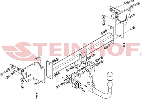 Gancio di traino estraibile verticale per Jeep Grand Cherokee