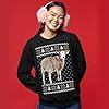Purple Print House Christmas Sheep Sweatshirt Adults Secret Santa Ideas Farming Xmas Sweater Gifts Men Women, L, Red #3