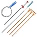 FOMMEN 6 Pack Clog Remover Drain Relief Auger Cleaner Tool,Sink Drain and Snake Overflow Cleaning Brush, Sewer Hair Catcher,(Bathroom Tub, Toilet,Clogged Drains, Dredge Pipe, Sewers,Sink, Kitchen)