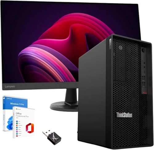 Lenovo ThinkStation P340 Tower Workstation | Intel Core i5-10500 6 Core 12 Threads bis zu 4,50 GHz | RAM 32 GB | SSD 1TB Win 11 Professional 36 Monate Garantie überholt (PC + Monitor 27 FHD NEW)