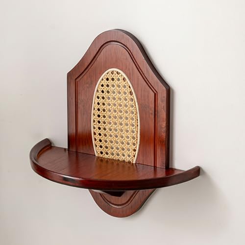 Étagère flottante étagère murale en bambou Moso pour rangement de chambre