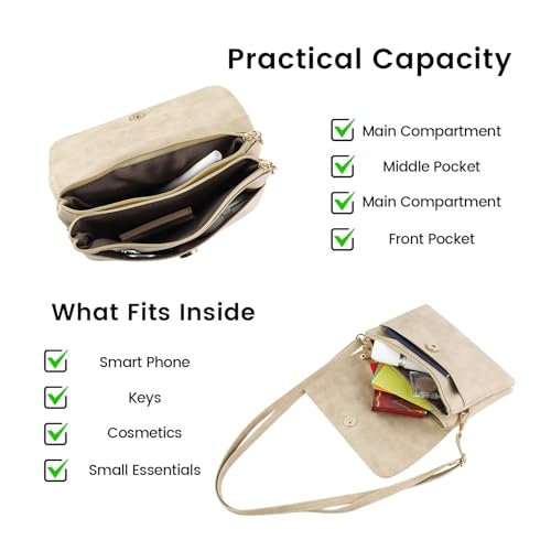 Image of Crossbody Purse, PU Leather Women's Crossbody Handbags Small Crossbody Bags for Women and Girls, Crossbody Handbag