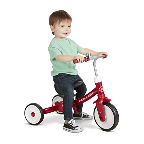 Radio Flyer Triple Play Trike, triciclo rosso per bambini, balance bike e bici cavalcabile per...