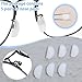 5 Pairs Push in Nose Pads for Glasses, Eyeglass Nose Pad Replacement, Push in Replacement, Soft Comfortable Eyeglass Bridge Pads for Rimless Frameless Glasses Sunglasses, White
