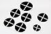Matte Black Sticker Overlay Vinyl for All BMW Emblems Caps Logos Roundels