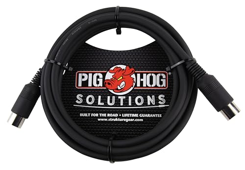 Câble Midi Pig Hog avec connecteurs 5 broches moulés pour signal stable