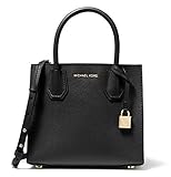 Michael Kors Mercer Medium Saffiano Leather Messenger Crossbody - Black