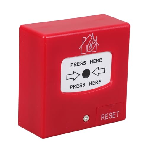Gogogmee Botón de Emergencia contra Incendios Manual Reinicio, Panel de Alarma para Seguridad en Oficinas, Hogares y Hoteles, Interruptor Plástico Resistente para Uso Industrial y