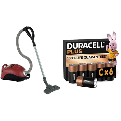Theo Klein Bosch Aspirateur, Aspiration/Son, 3+ Ans, & Duracell Plus C 6 pcs