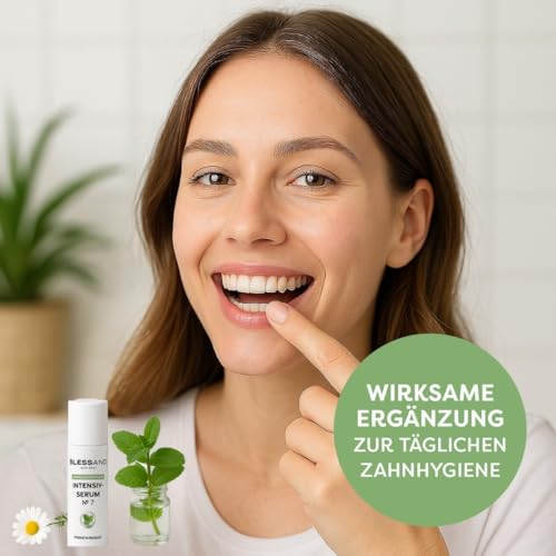 BLESSAND Zahnfleischgel - Intensivserum No.7 by Dr. Dana | Begleitende Pflege bei Zahnfleischproblemen wie Zahnfleischbluten, Entzündungen oder Parodontitis | Minze, Propolis & Kamille [10ml]