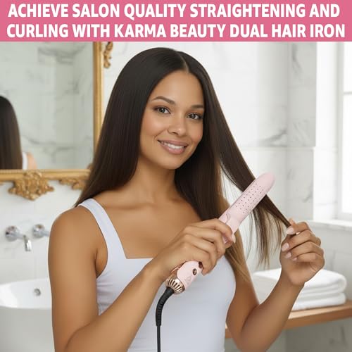 Plancha para cabello Karma Beauty Breeze 2 en 1 rosa miniatura 3