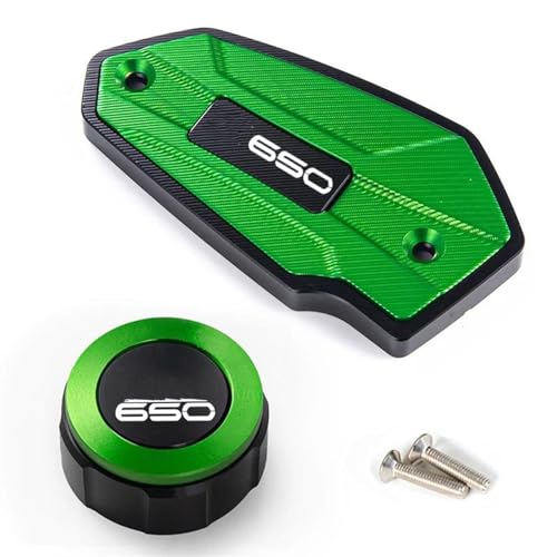 Cubierta de tanque líquido frenos para Kawasaki Z650 2017-2021 delantera y trasera en color verde