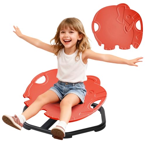 Kids Sensory Spinning Chair Upgrade Handle Sensory Chair for Autism Autism Sensory Equipment Sit and Spin ADHD Chairs Balance Toys 360 Swivel Chairs Wobble Board Training Coordination for Toddler