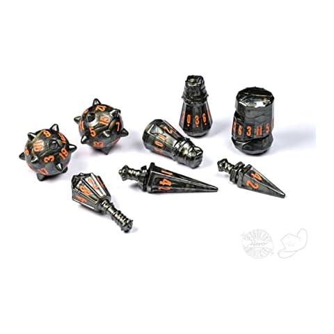 PolyHero Warrior 8 Dice Set - Stl Grey Cover