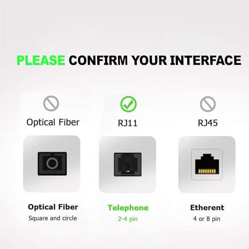 J&S UNIVERSE RJ11 to BT Socket Cable, RJ11 Telephone Cable Lead 4 Pin Wire 6P4C ADSL Modem Phone Plug Male Broadband Cable, Extension Lead for Landline, Modem, Fax, Dial-up- 5 meter