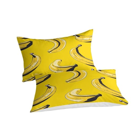 Parure de lit banane 3D microfine fermeture éclair invisible - 4