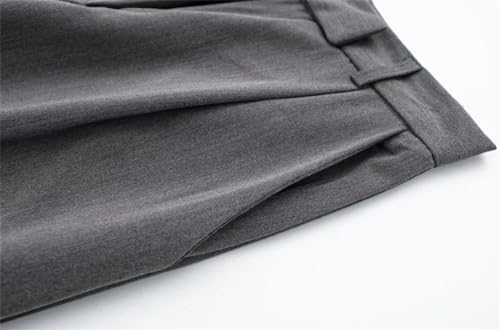 Wide Leg Pants for Women Vintage High Waist Work Pockets Zipper Fly Casual Trousers4