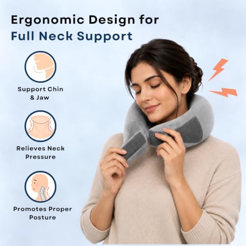 Image of 360 Memory Foam Travel Neck Pillow, Adjustable Velcro