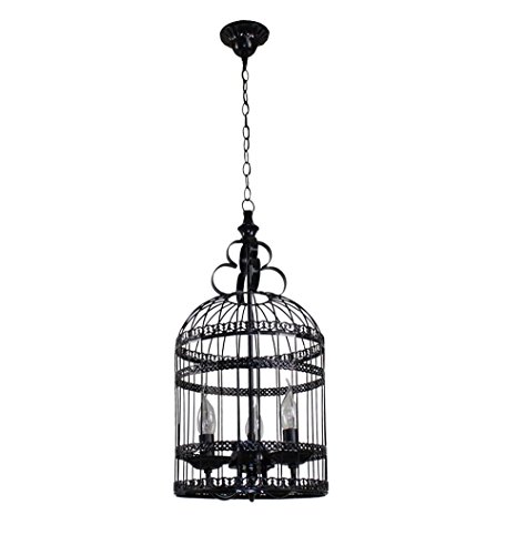 Lustre 3 ampoules E14 style loft américain pour éclairage intérieur de maison