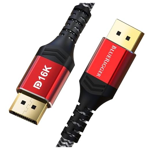 BlueRigger 16K DisplayPort Cable 2.1-10FT (16K 30Hz, 8K 120Hz, 4K 240Hz, DP to DP Cable, 54Gbps, HDR10+, 3D Display Port)- Compatible with Laptop, PC, HDTV, Graphics Card, Gaming Monitor, Projector