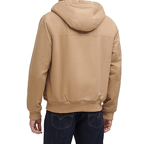Image of Levi's Men's Workwear Cotton Canvas Hooded Bomber Jacket