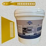 Epoxy Colored Sand Floor Paint, Epoxy Floor Paint High Gloss Marble Effect Coating for Indoor and Outdoor, Wear-resistant and non-slip Self-leveling Coating Yellow 176OZ(5KG)