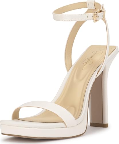 Jessica Simpson Women's Adonia Heeled Sandal, Soft Ivory, 6