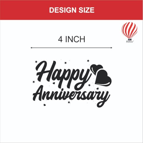 Image of HK balloons 51Pcs Red White Black Anniversary Decoration Item Kite Set With Happy Anniversary Foil Banner For Wedding Anniversary Decoration Combo for Couple