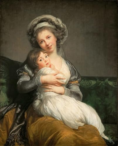Toile Le Brun Self Portrait with Her Daughter Julie affiche tableau paysage art 60x90cm