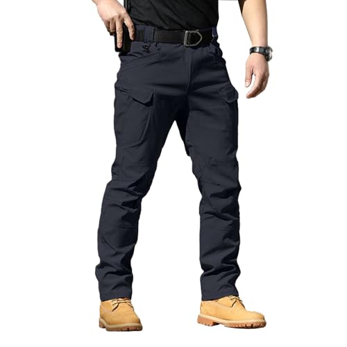 Tactical Cargo Pants for Men Outdoor Waterproof Quick Dry Hiking Pant Baggy Stretch Ripstop Work Multi Pocket Trousers2