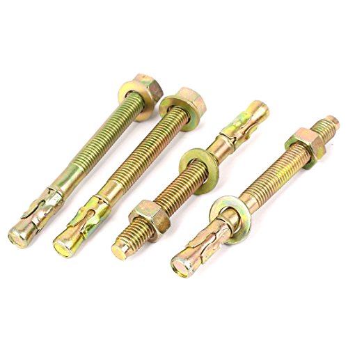 Aexit Yellow Zinc Plated Expansion Bolt Anchors Gecko Car Repair Bolts M12x120mm 4pcs (1d903f4302fd638274af146ad2667fd1)
