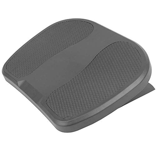 PrimeMatik - Reposapiés con Plataforma Ajustable de plástico Negro 424 x 283 mm