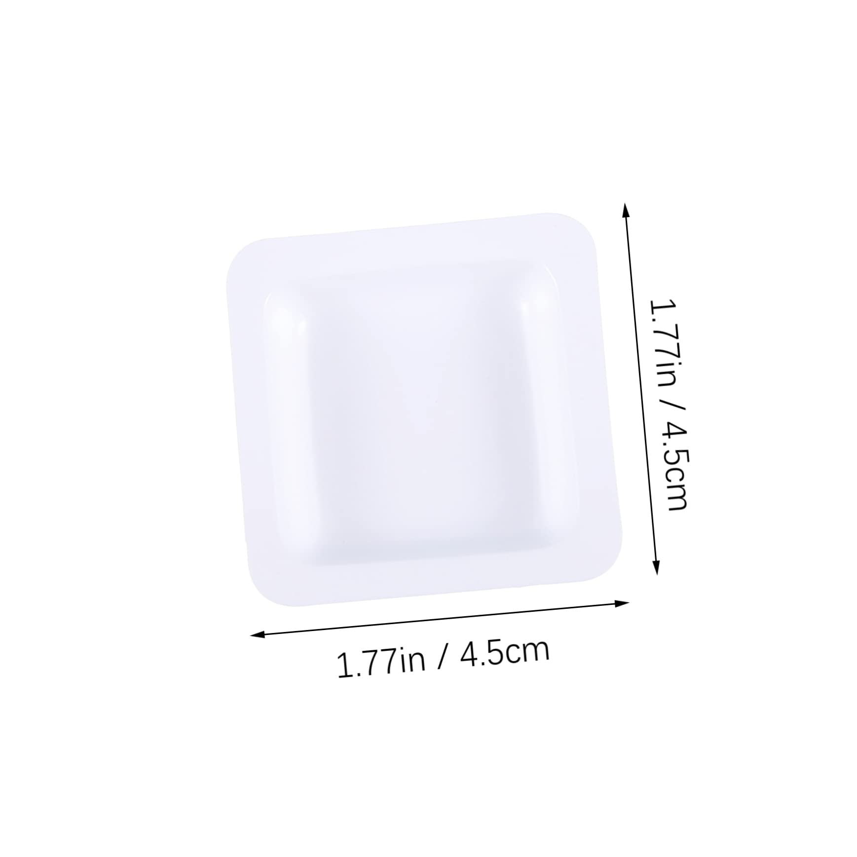MUSISALY 50pcs Weighing Pan Large Square Weighing Boat Round Lab Anti- Static Weighing Dish Square Tray Liquid Measuring Boat Cooking Scale Boat Weigh Boats Small Food Scale White Plastic