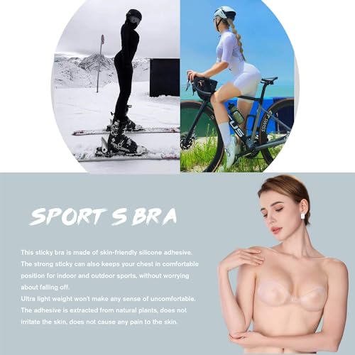 Strapless Adhesive Bra Inserts, Clear Gel Push Up Enhancers Pads, Seamless Silicone Sticky Bra with Nipple Covers3