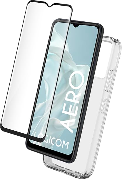 Pack 2 en 1 Coque Logicom Aero Souple Transparente + Protège écran + SmartFrame™ - Certifié GRS Bigben