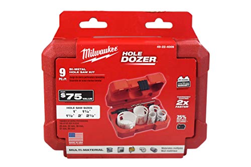 Milwaukee 49-22-4009 Hole Dozer Bi-Metal Hole Saw Set (9-Piece)