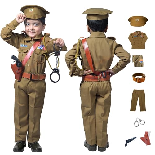 Image of Sarvda Kids Fancy Dress Costume Set | Police, Army Soldier, Pilot, Doctor, Subhash Chandra Bose & Community-Helper Outfit for Boys & Girls