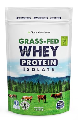 Opportuniteas Grass Fed Whey Isolate Protein Powder – Unflavored, Heavy-Metal