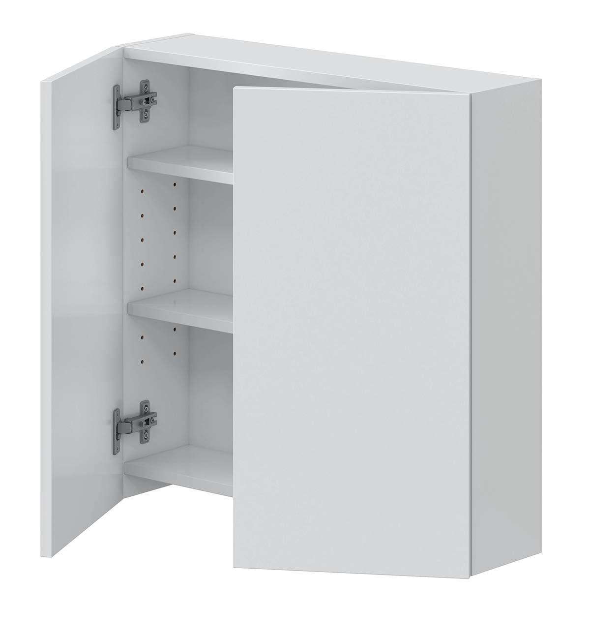 PEGANE Armoire Suspendue de Salle de Bain 60 cm avec 2 Portes Coloris Blanc - Longueur 60 x Profondeur 16 x Hauteur 60 cm