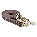 Perris 7Ft Leather Lead with Chain Havana/SS