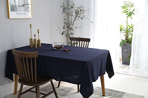 Nappe polyester 90x140cm bleu foncé moderne pour table - 6
