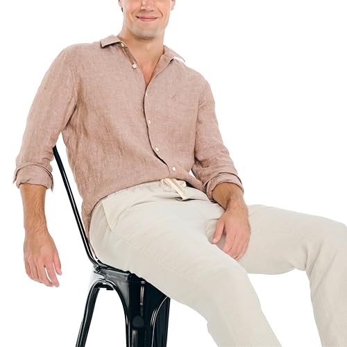Nautica Men's Classic Fit Linen Drawstring Pant4
