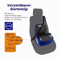 Sparco F100KI Kindersitz mit Rückenlehne und ISOFIX-Verbindungselementen, Für Kinder von 125 bis 150 cm (22-36 kg), Ergonomisches und verstellbares Design, Waschbarer Stoff, ECE R129/03 zugelassen – Ansicht 2