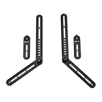 Amazon Basics – Universelle Soundbar-TV-Halterung, verstellbare Arme zur Montage über oder unter Fernseher, schwarz