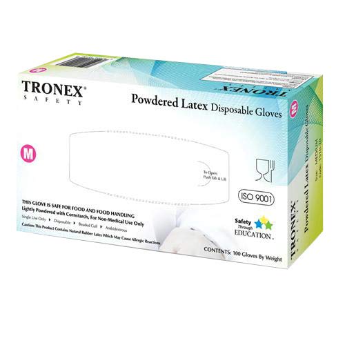 Tronex 151030 Glove, General Purpose, Latex, Powdered