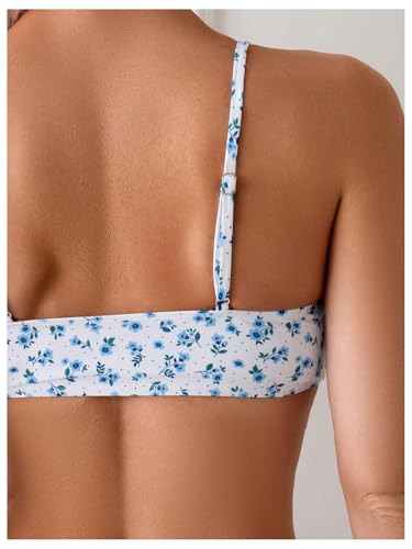 SOLY HUX Women's 2 Piece Bathing Suit Floral Print High Waisted Scoop Neck Cute Bikini Set Beachwear4
