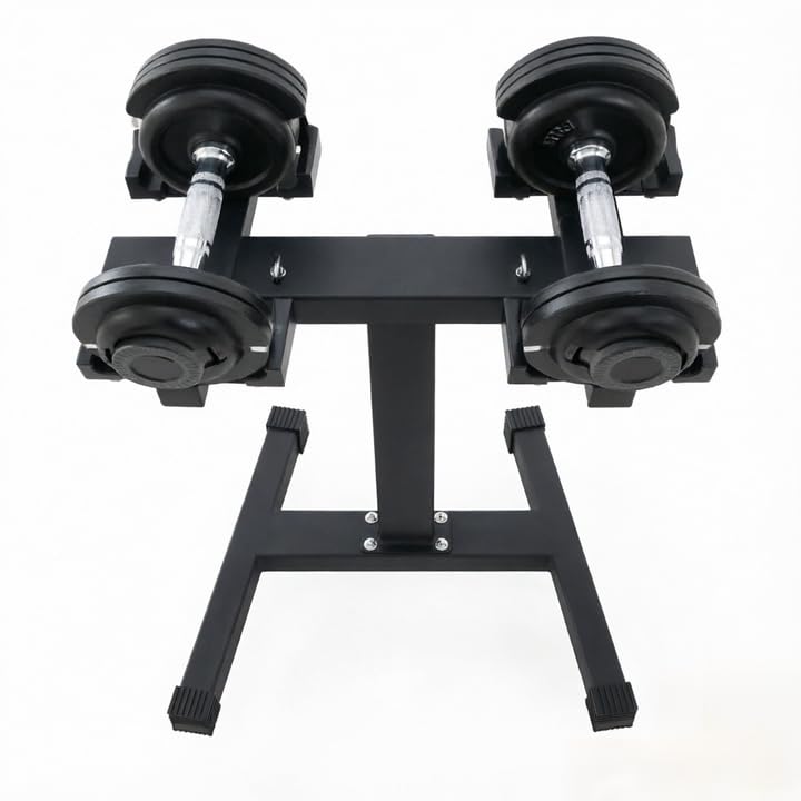 Adjustable Steel Dumbbell Stand, 136kg Weight Rack for Home Gym