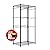 Bin Storage Rack for 12 Gallon Storage Totes – includes 10 Bins - Holiday Decoration Organization, Declutter, NSF Certified, Heavy Duty, Garage, Workspace, Metal, Steel, 21.5"x34.25"x68" (Black)